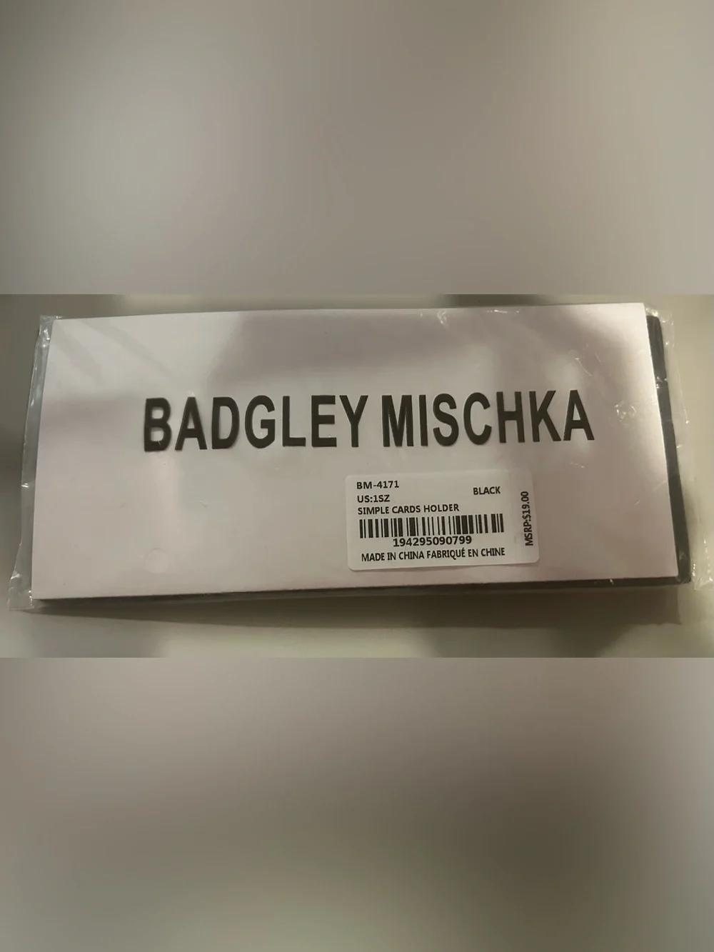 Badgley Mischka Black Card Case Holder Wallet NWT